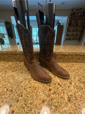 Ariat Heritage R Toe Cowboy Western Boots Size 10
